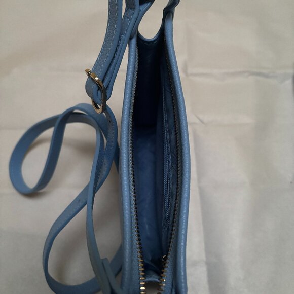 TWO LONGCHAMPs - LE FOULONNE CROSSBODY BAG and CARDHOLDER-Cloud Blue -NEW - Picture 2 of 8
